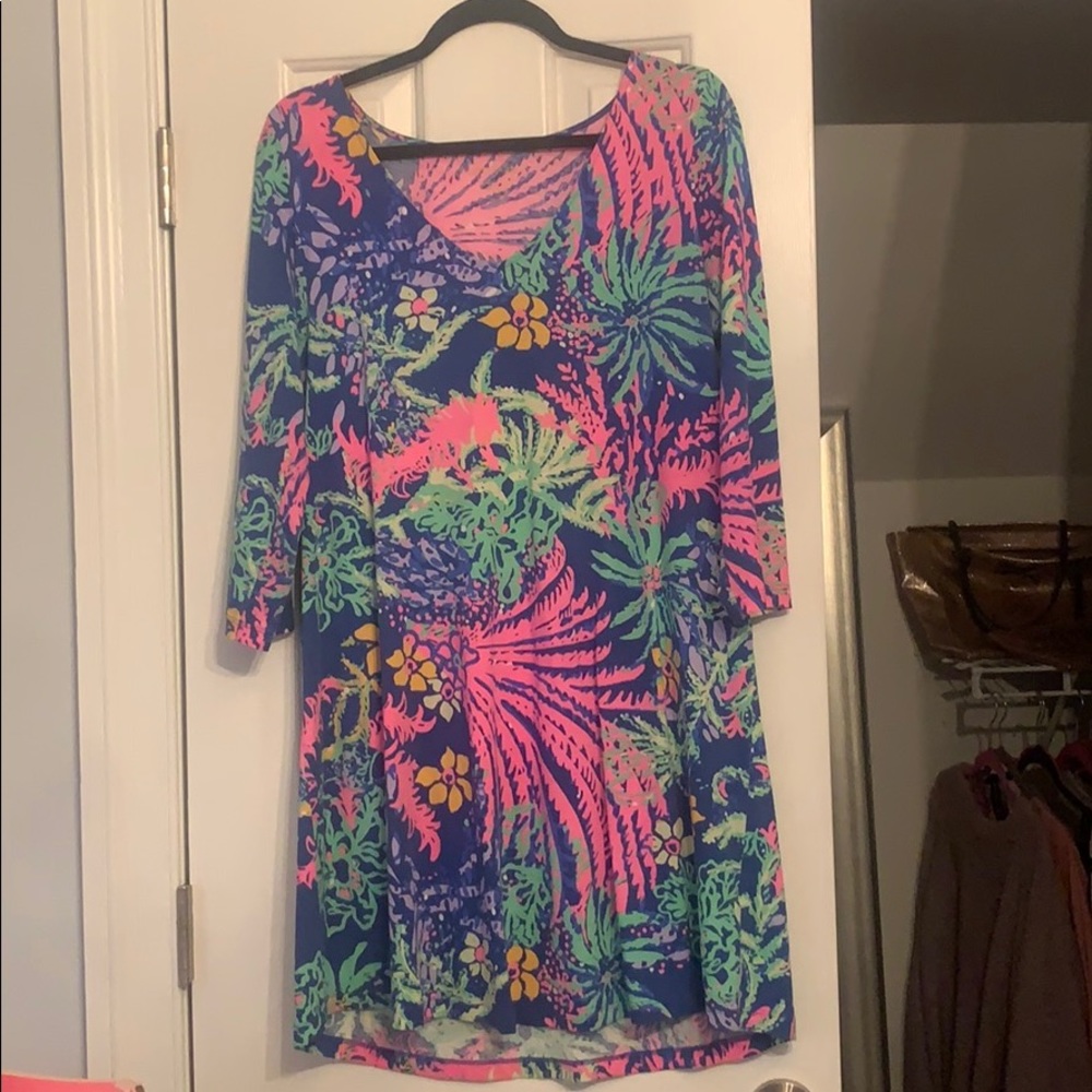 Lilly Pulitzer Erin Dress Indigo All Aglow
